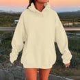 thumbnail image 2 of Resicozy Oversized Hoodies for Women 2025 Cute Hoodie Plus Size Plain Basic Soft Sweatshirts Tops Fall Winter Trendy Tops with Pockets Khaki M, 2 of 5