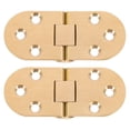thumbnail image 1 of MasteelfCA 1 Set 2Pcs Practical Brass Flips Tops Hinges Folding Flips Hinges (Golden), 1 of 7