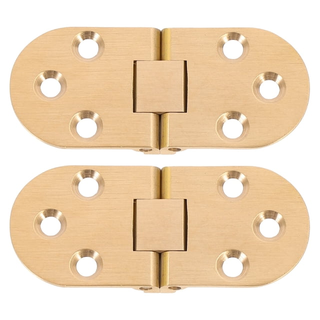 MasteelfCA 1 Set 2Pcs Practical Brass Flips Tops Hinges Folding Flips Hinges (Golden)