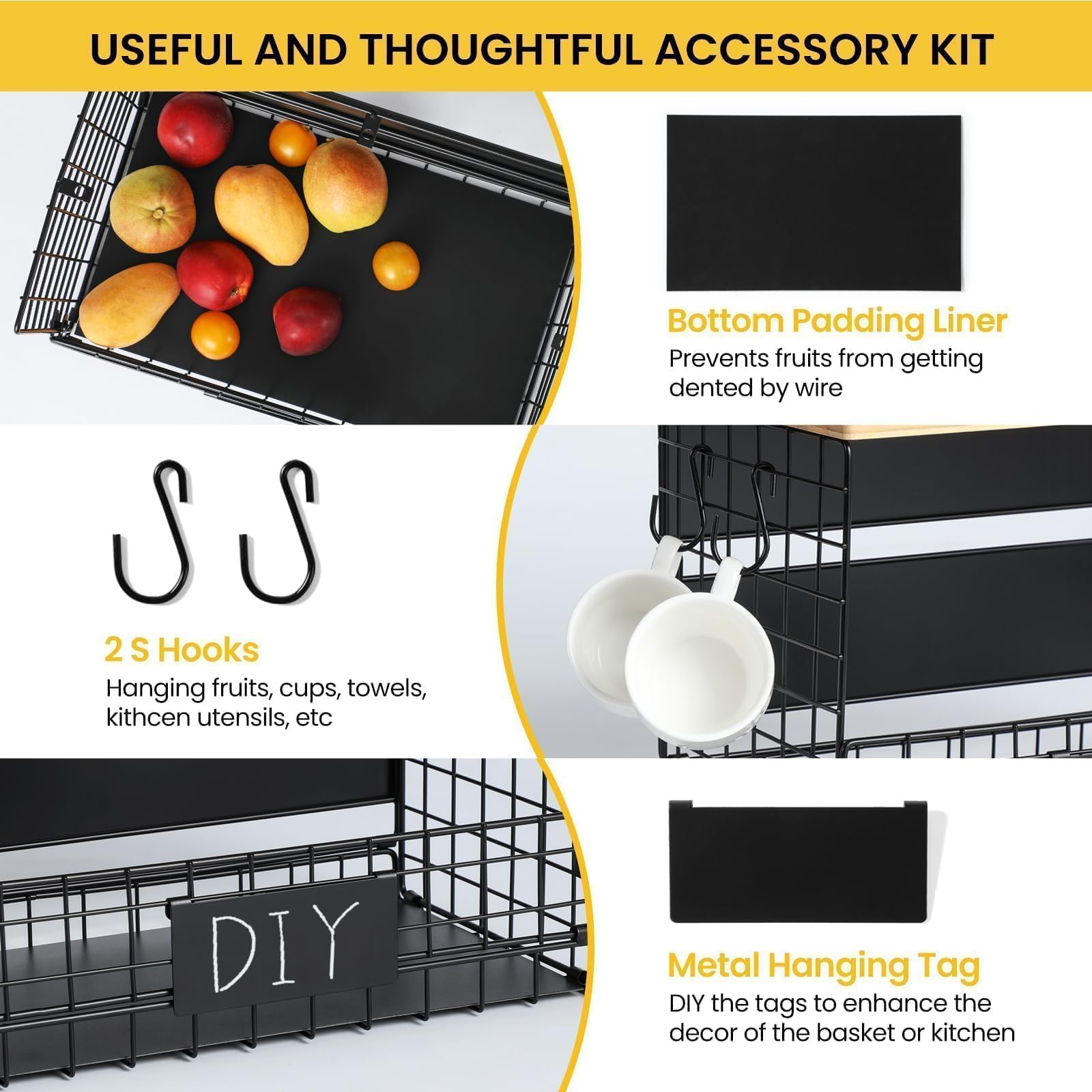 [wider Shelf] 1 Set Strong Magnetic Shelf Basket For Fridge With Tag & Top  Xxl Large Spice Rack Shelves Side Of Refrigerator Kitchen Pantry Storage Organizer Food Fruit Veg