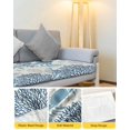thumbnail image 4 of Coastal Blue Crab Couch Cushion Covers Stretch, Washable Sofa Seat Covers Individual Seat Cushion Sofa Slipcovers Coral Starfish Ocean Conch Nautical Couch Cover Furniture Protector M-1PCS, 4 of 7
