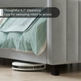 thumbnail image 6 of VanAcc Velvet Upholstered Queen Size Bed Frame with Headboard & Footboard/Wingback, Light Grey, 6 of 8