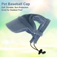 thumbnail image 3 of Sombrero para perros Unique Bargains para protección solar, sombrero visor de verano para perros y gatos con agujeros para las orejas, sombrero ajustable para cachorros, tocado X-Small azul, 3 of 7