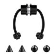 thumbnail image 3 of serony Magnetic Fake Septum Nose Rings Hoop Horseshoe for Women Xiangbala Black, 3 of 8