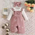 thumbnail image 6 of Cdudpw Newborn Infant Baby Girls Clothes Long Sleeve Ruffle Romper Longs Floral Outfit Toddler Girls Clothes Set(Z156-Pink), 6 of 7