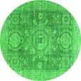 thumbnail image 1 of Ahgly Company Indoor Round Abstract Green Modern Area Rugs, 7' Round, 1 of 4
