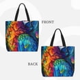 thumbnail image 2 of Disketp Colorful Parrot Jungle Dream Bolsa Tote de Lona para Mujer, Bolso de Hombro y Cruzado con Cierre de Cremallera, 2 of 7