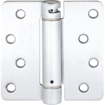 Self-Closing Door Hinge, 4 Inches, 1/4" Radius Corner, Satin Chrome by Stone Harbor Hardware