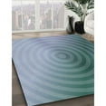 thumbnail image 2 of Ahgly Company Indoor Round Patterned Sky Blue Novelty Area Rugs, 3' Round, 2 of 6
