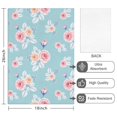 thumbnail image 2 of 2 Pcs Pioneer Flower Floral Print Pattern Kitchen Towels, Funny Microfiber Dish Towel Set, 18" X 26" Tea Towels, 2 of 6