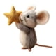 thumbnail image 1 of Ratones hechos a mano con adornos de muñecos de ratón estrella, miniatura navideña creativa para interiores Estilo B, 1 of 8