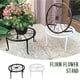 thumbnail image 1 of [Yue Xinghui] Balcón De Hierro Forjado Estante De Maceta De Flores De Piso A Techo Soporte De Flores De Bonsái Blanco ANGGREK No, 1 of 7