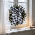 thumbnail image 5 of Bcylexb 3Pcs Gingham Plaid Christmas Bow, 13"x17" Large Checkered Ribbon Bow for Wreath Front Door Xmas Tree Decoration, 5 of 6