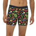 thumbnail image 2 of Men'S Boxer Briefs, Lollipop Candy Chocolate Bean Print Soft And Breathable Mens Underwear Boxer Briefs With Widen Waist, 2 of 2