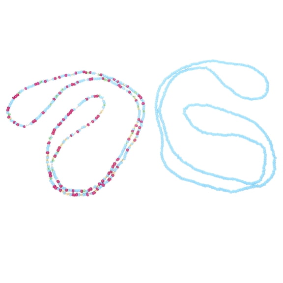 GOOHOCHY Durable Blue Glass Bead Waist Chain Jewelry for Decoration Lightweight and Comfortable Ideal for Parties and Beach 16 Set