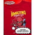 thumbnail image 4 of Marvel Spider-Man Womens Graphic Tees Short Sleeve Crop Top & Tank Top Graphic T-Shirts for Women, 4 of 7