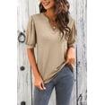 thumbnail image 2 of Sherrylily Women V Neck T Shirts Casual Puff Sleeve Loose Summer Tops, 2 of 3