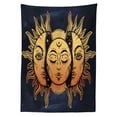thumbnail image 3 of Ambesonne Psychedelic Tablecloth Rectangular Table Cover, Mystic Moon Sun, 52"x70", Yellow Dark Blue, 3 of 4