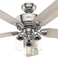 thumbnail image 4 of Hunter 52" Devon Park Brushed Nickel Ceiling Fan with Light Kit and Remote, 4 of 7