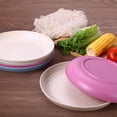 thumbnail image 3 of Lightweight Wheat Straw Plates,7.8Inchs Unbreakable Dinner Dishes Plates Set, Reusable Plate for Fruit Snack Container, Microwave & Dishwasher Safe (6 Pcs), 3 of 8