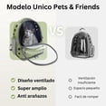 thumbnail image 4 of Mochila transportadora de gatos perros mascotas bolsa de viaje, 4 of 8