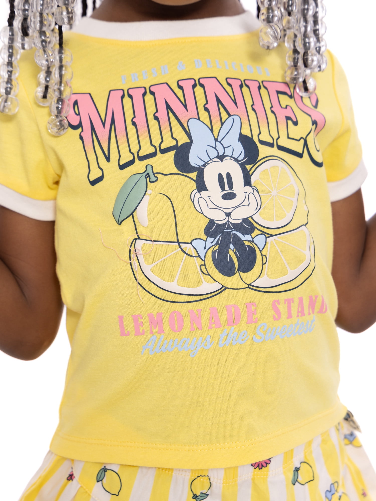 Minnie Mouse Toddler Girls Graphic Tee and Print Shorts Set, 2-Piece, Sizes 12M-5T