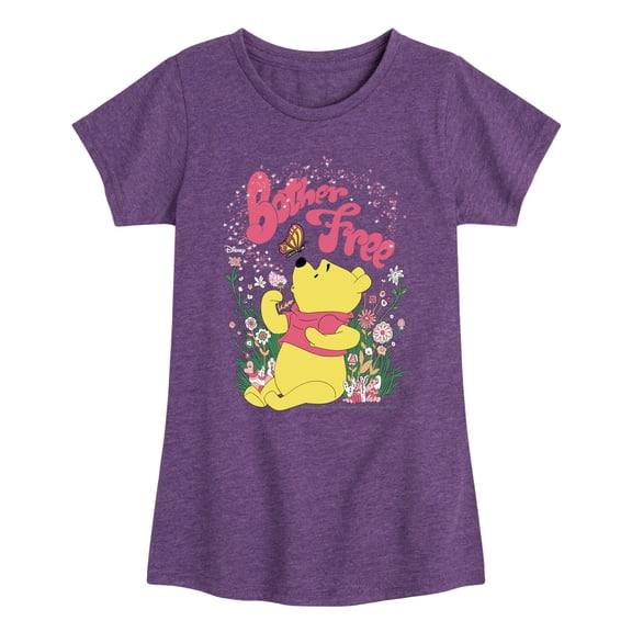 Winnie the Pooh - Sitting in a Field of Flowers - Bother Free - Toddler And Youth Girls Short Sleeve Graphic T-Shirt