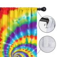 thumbnail image 4 of Blackout Kids Curtains,Colorful Rainbow Tie Dye Spiral Pattern Childrens Insulated Curtains Set Of 2,Bedroom Essentials,Toddler Room Decor 42"x84", 4 of 5