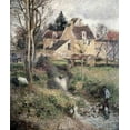 thumbnail image 2 of Pissarro, Camille 20x23 Gold Ornate Wood Framed with Double Matting Museum Art Print Titled - Stream at Osny, 2 of 4