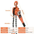 thumbnail image 2 of 3000LB Ratchet Lever Chain Hoist, Compact Come-Along Winch for Industrial Rigging, Fleet Maintenance, and Outdoor Construction Projects, 2 of 9