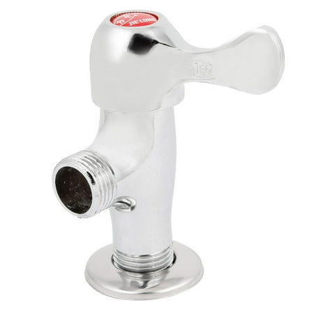 Angle Stop Valve - Unique Bargains 20mm Male Thread 2-Way Self Closing Stop Flush Quarter Turn Angle Valve