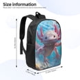 thumbnail image 2 of Disketp Cute Underwater Axolotl School Backpack, Lightweight Basic Middle School Bookbags 17 Inch Casual Daypack for Student College, Travel or Outdoor, 2 of 6