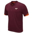 thumbnail image 2 of Men's Colosseum Maroon Virginia Tech Hokies Big & Tall Santry Polo, 2 of 3