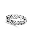 thumbnail image 4 of Twisted Rope Eternity Thumb Stackable Ring .925 Sterling Silver Band Jewelry Female Male Size 7, 4 of 4