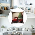 thumbnail image 5 of nygtbtfer 2Pack Merry Christmas Pillow Cover with Christmas Tree and Vintage Red Truck PatternLinen Home Decorative Throw Cushion Case, 5 of 7