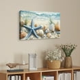 thumbnail image 4 of Beach Wall Decor Conch Starfish Rustic Landscape Ocean Canvas Art Wall Decor For Bedroom Livingroom Office, 4 of 7