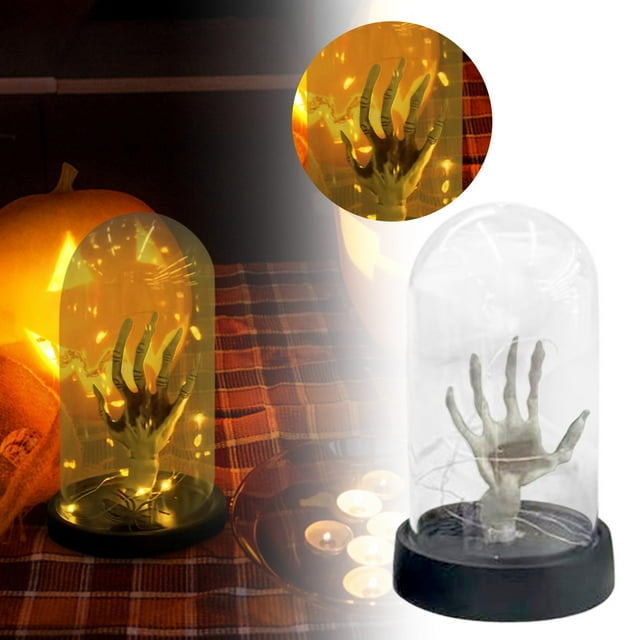LED Glass Dome Night Light Halloween Atmosphere Decoration For Parties And Festivals"