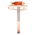 thumbnail image 3 of Halo Engagement Ring for Women - 2.36ct Simulated Red Diamond in 14K Rose Gold Promise Ring, 3 of 6