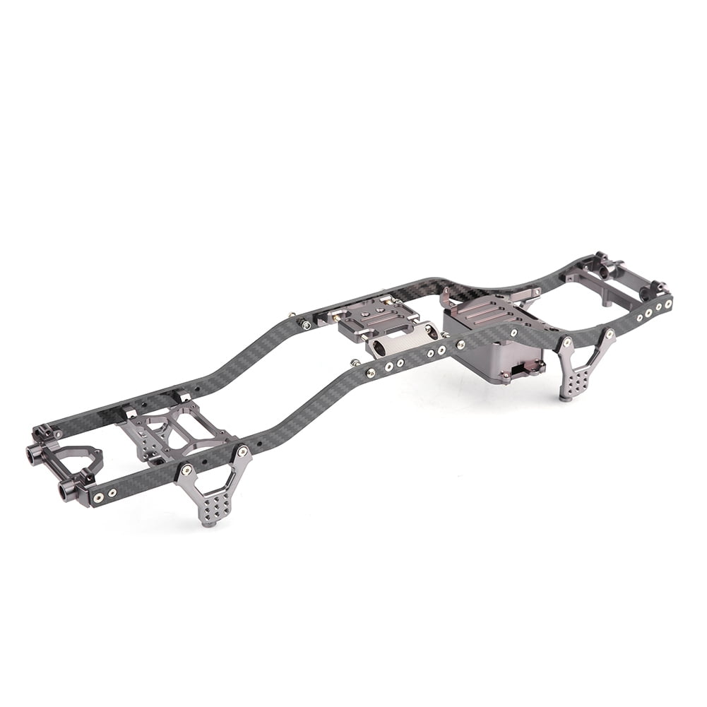 Mgaxyff 3K Carbon Fiber Car Frame for Axial SCX10 / D90 1/10 Scale RC Model Crawler, Carbon