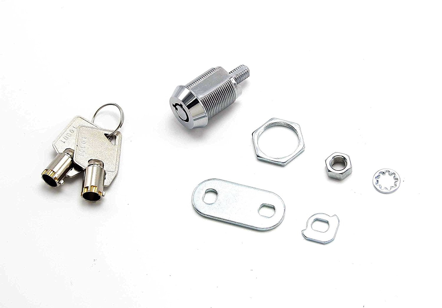 Tubular Cam Lock With 5/8" Cylinder And Chrome Finish Keyed Alike 