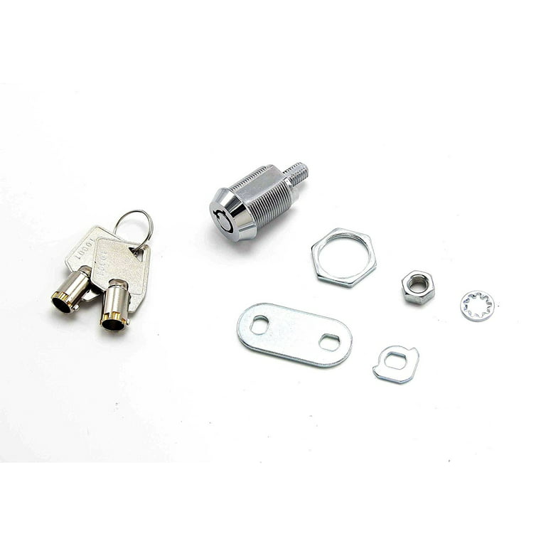Kingsley Tubular Cam Lock with 7/8 Cylinder-Chrome Finish, Keyed