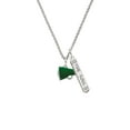 thumbnail image 2 of Delight Jewelry Silvertone Small Green Megaphone Silvertone Hope Anchors the Soul Bar Charm Necklace, 23", 2 of 4