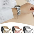 thumbnail image 3 of Compatible with Apple Watch 38/40/41/42mm(S10) Strap Bracelet,Diamond and Jewelry Leaf Design,Bling Adjustable Replacement Band for Women Girls,Elegant Bracelet Wrist Strap,Silver, 3 of 11