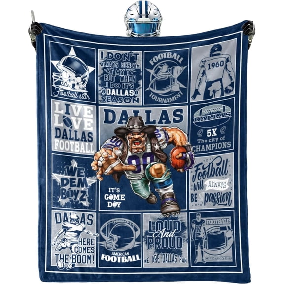 Football Gifts, Football Blanket Gifts For Boys Men Women Football Lovers, Football Fans Team Color Blanket, Football Coach Gifts, Football City Gifts Ideas For Sofa Bed Couch Throw Blanket 60"X50"