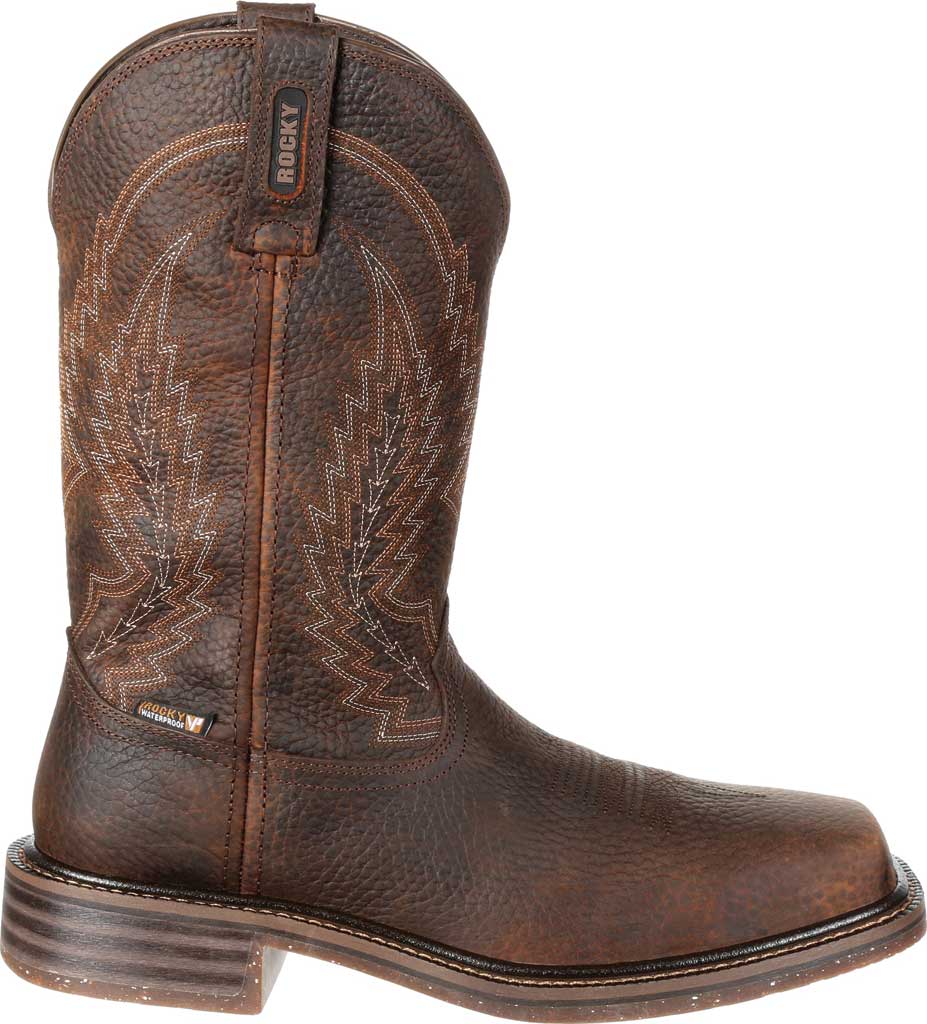 Men's Rocky Riverbend Composite Toe WP Western Boot RKW0228 Dark Brown Full Grain Leather 8.5 M - image 2 of 7
