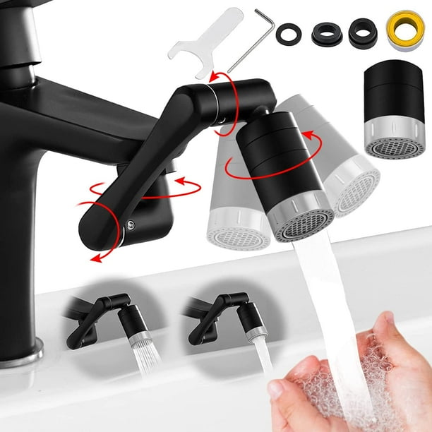 Extensor de grifo con brazo robótico para fregadero de cocina y baño, rosca universal, extensión de fregadero giratoria resistente, respetuoso con el medio ambiente, facilita la limpieza de frutas,