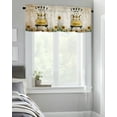 thumbnail image 4 of Kitchen Cafe Valance Curtain for Small Windows,Yellow Buffalo Car Dwarf Sunflowers Old Newspaper Rod Pocket Short Valances Bees Window Treatment Panel for Living Room/Bedroom/Bathroom,60x18in, 4 of 9