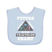 Inktastic Future Triathlon Champ Run Swim Boys or Girls Baby Bib