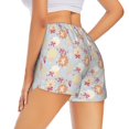 thumbnail image 3 of Disketp Butterfly Flower Print Women's Shorts Workout Shorts for Athletic Gym Running Shorts with Phone Pockets XX-Large, 3 of 8