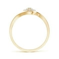 thumbnail image 2 of ANGARA Natural Round Halo Diamond Cluster Promise Ring in 14K Yellow Gold for Women (Size-1.2mm| Color-H| Clarity-SI2) | April Birthstone, Anniversary, Jewelry Gift for Women | Natural Diamond Ring, 2 of 8